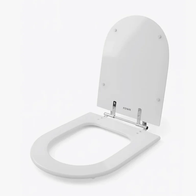 Assento sanitário de Poliéster Fenix modelo Carrara, cor Gelo